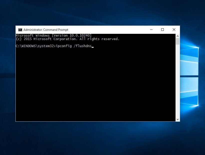 Flush DNS Windows 10