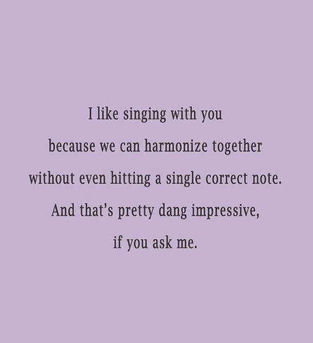 How do you compliment a singer?